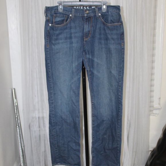 Guess Lincoln Slim Straight Medium Wash Denim. Sz. 36 - Picture 1 of 7